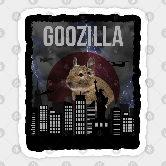 GOOZILLA | Funny Degu Saying | Octodon Degus Accessory Sticker by Jimbeels